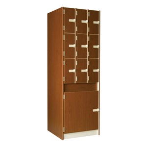 Multi-Sized Instrument Locker w/ Solid Doors - 10 Compartments (27" D)